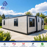 Casa Contenedor Prefabricada Expandible de 20 y 30 Pies, Resistente al Clima Salino Costero, Estándares Australianos, 2 Dormitorios, Casa Apilable de Acero