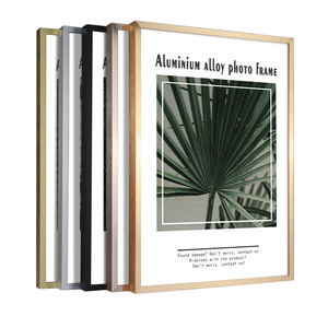 Hot bán A4 kích thước màu đen kim loại hình ảnh khung 45 độ xiên cắt thiết kế thân thiện với môi bền tường trang trí khung nhôm - Product Image 1