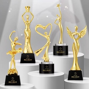 Jy kim loại Trophy bán buôn biểu tượng tùy chỉnh màu vàng Dancing Trophy Dance cạnh tranh quà lưu niệm giải thưởng - Product Image 4