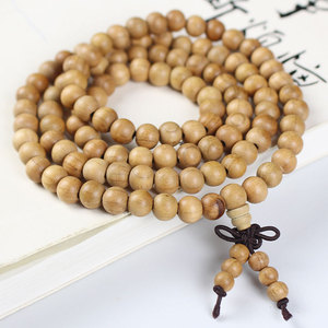 Pulsera de Madera de Durazno de 2.0mm con 108 Cuentas Pulidas a Mano, Joyería Coleccionable Unisex para Ceremonias Religiosas - Product Image 4