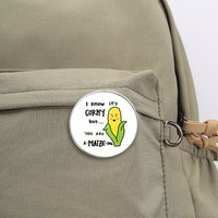 Spedizione Diretta di Badge Rotondi Personalizzati Stampati, Spille Personalizzate con Cartoni Animati, Citazioni Ispiratrici, Figure di Animali e Piante