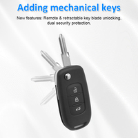 Clé de voiture pliable de remplacement OEM, télécommande 3 boutons avec lame métallique pour système de verrouillage centralisé