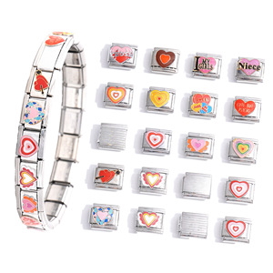 สร้อยข้อมือแฟชั่น สแตนเลสสตีล ประดับจี้รูปหัวใจ ชุดของขวัญเครื่องประดับสำหรับทุกเพศ - Product Image 2