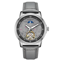 Montre-bracelet automatique mécanique pour homme, modèle 2026, best-seller, squelette ajouré, phase de lune, étanche, en cuir véritable, pour affaires