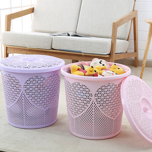 Laundry Basket Round Plastic PP Durable Storage Organizer For Clothes And Toys 2089 - Product Image 3