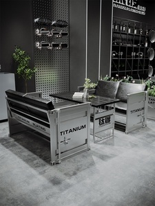 Conjunto de Mesa y Sillas de Bambú Estilo Industrial, Personalizable, para <span class=keywords><strong>Bar</strong></span>, Hogar, Cafetería, Gimnasio, <span class=keywords><strong>Bar</strong></span> Musical - Product Image 2