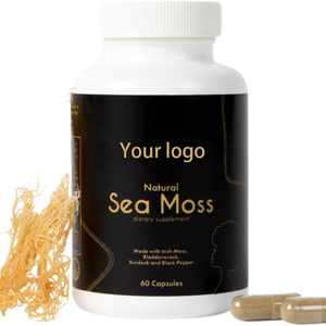ओएम/ओडम निजी लेबल समुद्री मॉस कैप्सूल प्राकृतिक इरीश समुद्री मोज़स शाकाहारी वयस्क डिटॉक्स त्वचा देखभाल प्रतिरक्षा समर्थन प्रति बोतल 60 कैप्सूल - Product Image 1