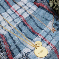 Collier avec pendentif personnalisé gravé pour maman, en acier inoxydable plaqué argent, chaîne à maillons, collier avec nom personnalisé, cadeau OEM ODM
