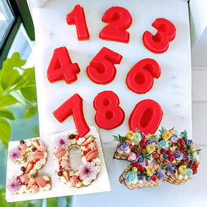 Arabic Mousse Silicone Cake <b>Mold</b> Numbers 0-9 4 Inch 3D Chiffon Chocolate <b>Mold</b> DIY Cake Tools - Product Image 3