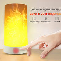 Portable LED Flamme Veilleuse Ampoule Scintillement Torche USB Charge Extérieure Feu Bougie PC Gravité Induction Ampoules
