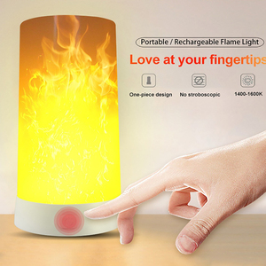 Xách tay LED ngọn lửa ánh sáng ban đêm bóng đèn nhấp nháy ngọn đuốc USB sạc lửa ngoài trời nến PC trọng lực Bóng đèn cảm ứng - Product Image 3
