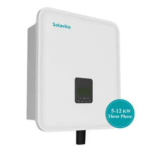 Beste Verkoop Eu Voorraad Solavita 8kw 10kw 12kw Solar Drie 3 Fase Hybride Omvormer Lichtgewicht Compact Ontwerp