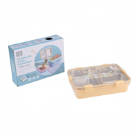 Boîte à lunch en acier inoxydable à 3 compartiments, boîte bento portable pour enfants, bureau, école, conteneur de stockage alimentaire