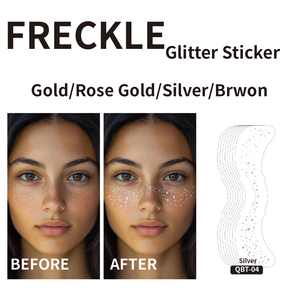 Tatuaggio temporaneo <span class=keywords><strong>con</strong></span> Glitter argento personalizzato <span class=keywords><strong>con</strong></span> Glitter lentigginoso tatuaggio temporaneo <span class=keywords><strong>con</strong></span> Glitter <span class=keywords><strong>oro</strong></span> scintillante in confezione busta personalizzabile - Product Image 5