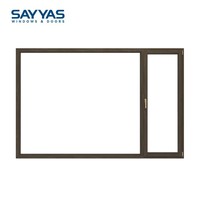 Ventanas de Aluminio y Madera con Diseño Moderno Sayyas S86, Ventanas Oscilobatientes de Triple Acristalamiento para Casas, Villas y Proyectos de Reemplazo