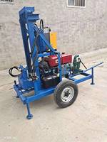 Foreuse portable diesel pour l'échantillonnage des sols, profondeur 150 m, moteur 22 CV, pompe et boîte de vitesses