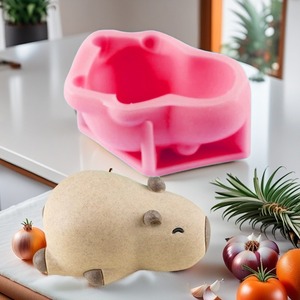 Molde de silicona para pastel de mousse con forma de animales de dibujos animados, utensilios para hornear, molde para postres, gelatina y pudín con forma de Capi-Bala - Product Image 3