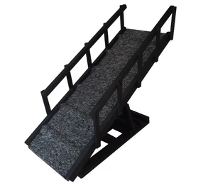 फोल्डेबल रेल के साथ देहाती पालतू रैंप जो उच्च बिस्तर के लिए कालीन मुक्त पालतू रैंप प्रशिक्षण उपकरण के साथ उच्च बिस्तर के लिए - Product Image 2
