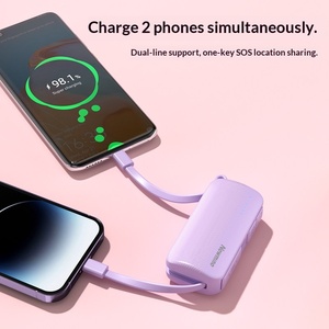 Nouvelle capsule anti-perte Newmine Micro V118 en plastique 10W, mini SOS portable pour 15 appareils, alimentation mobile à clipser sur ceinture - Product Image 5