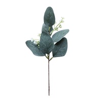 Feuilles d'eucalyptus artificielles à tige unique avec fruits, hauteur 30-100 cm - Décoration pour la maison et le bureau