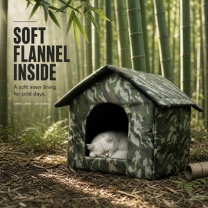 Nichoir camouflage pour animaux de compagnie, qualité supérieure, imperméable, abri camouflage pour chien, résistant aux fortes pluies, pour chats et petits chiens d'extérieur - Product Image 6