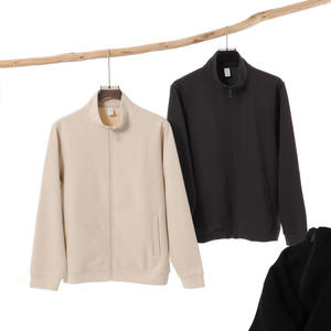 2025 Style américain hommes haut de haute qualité confortable vêtements de sport décontractés fermeture éclair luxe neutre épais couleur unie vêtement teint - Product Image 3