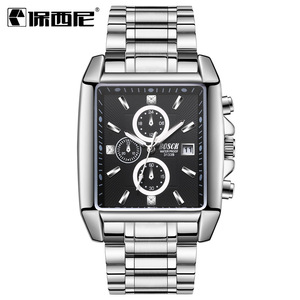 <span class=keywords><strong>Reloj</strong></span> deportivo <span class=keywords><strong>de</strong></span> cuarzo para <span class=keywords><strong>hombre</strong></span>, cronógrafo cuadrado luminoso, resistente al agua, <span class=keywords><strong>de</strong></span> marca <span class=keywords><strong>de</strong></span> lujo, gran oferta - Product Image 2