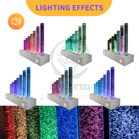 Sofá de columna de burbujas sensible a la música con luces LED y sistema de sonido ajustable para salas sensoriales, terapia y relajación en el hogar