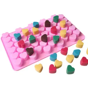 Moldes de silicona para hacer chocolate, 55 cubos de corazón, a precio de fábrica