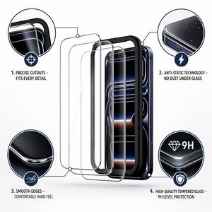 2 Pack Antiscratch Dust Free Easy Installation KIT 9H Clear Tempered Glass Screen Protector for <strong>iPhone</strong> 16 17 18 PRO MAX 15 14 - Product Image 4