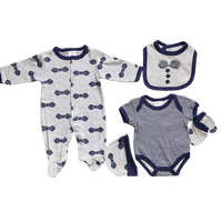 Ensemble de 5 pièces personnalisé pour nouveau-né (Maman & Papa) : Barboteuse, Bavoir, Moufles et Bonnet à manches longues – Vêtements unisexes respirants 100 % coton