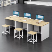 Nouvelle Chaise de Bureau Moderne et Durable pour Employés, Combinaison avec Fonctionnalités Réglables, Bureau d'Ordinateur en Bois pour Usage Commercial