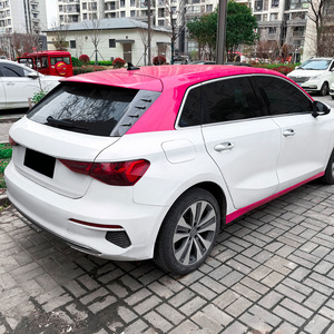 ออดี้ A3 S3 8Y 2021 แฮทช์แบ็กสติ๊กเกอร์ติดข้างและสปอยเลอร์หลังลายคาร์บอนไฟเบอร์แบบมีกาวในตัวสำหรับการปรับปรุงรุ่นใหม่ - Product Image 1