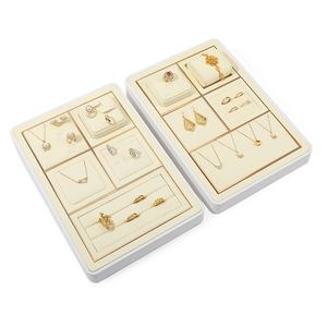 Présentoir de bijoux Jinsky en microfibre fine de luxe ensembles de présentoirs bijoux anneaux ligne plateau bijoux présentoir - Product Image 4