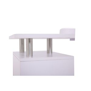 Table de manucure noire pour salon avec ventilateur, tiroir de rangement et étagère – Poste de travail beauté - Product Image 4