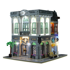 Aslan marka T2100 yaratıcı sokak görünümü serisi tuğla banka 15001 yapı montajlı yapı taşı modeli 1:8 ölçekli plastik 8400 - Product Image 4