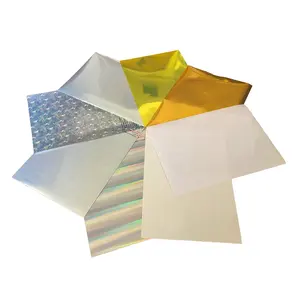 Голографическая печатная виниловая бумага формата A4, водостойкая самоклеящаяся Радужная Виниловая наклейка для лазера