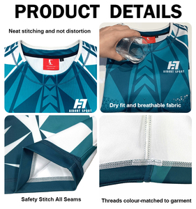 Aolan Island Style Sublimation <span class=keywords><strong>Rugby</strong></span> Uniform OEM ODM Proveedor de muestras gratis <span class=keywords><strong>Fiji</strong></span> <span class=keywords><strong>Rugby</strong></span> Jerseys y Shorts - Product Image 2