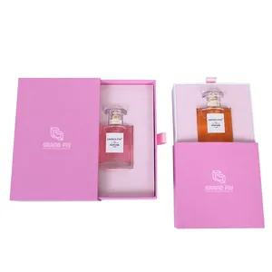 Boîte cadeau rigide pour parfum personnalisé avec tiroir coulissant, insert en mousse et ruban, emballage en carton de luxe - Product Image 5