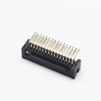 Conector PCB BOX Header en Ángulo Recto, Paso de 1.27mm, Altura 5.7-6.5mm, Posiciones 6-100 Pines, Conector de Caja de Pines en Ángulo Recto