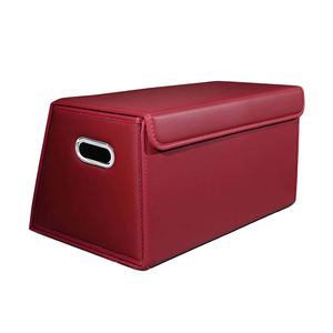 Boîte de rangement pliable en cuir et fourrure personnalisée pour coffre de voiture, en tissu Oxford, anti-odeur, protection automobile - Product Image 4