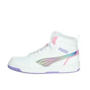 รองเท้าผ้าใบเด็กผู้หญิง Puma สีขาว รุ่น Wisteria High Top ดีไซน์ทันสมัย - Product Image 1