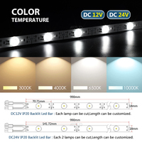Barre lumineuse LED diffuse à réflexion diffusée 12V 24V pour boîte à lumière, SMD3030, 16,8W 160 °   Barre LED rétroéclairée