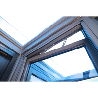 Fenêtre de balcon à double vitrage sur mesure, design simple, cadre en aluminium ultra-fin, fenêtre à battant en aluminium pour maison