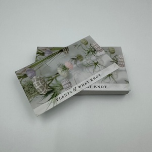 70x100mm 350gsm cartón lujo brillante laminación blanco y azul cuadrado boda invitación Navidad embalaje gracias tarjetas - Product Image 2