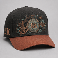 Cappellino da Baseball Personalizzato con Stampa Old English, 5 Pannelli, Visiera Curva, Stile Dad Hat, Streetwear West Coast, Vendita all'Ingrosso, MOQ Basso