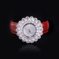 Montre de luxe personnalisée OEM en moissanite, boîtier en argent 925, mouvement à quartz suisse, verre saphir, montre de luxe sertie de pierres pour hommes et femmes