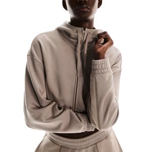 Sudadera Corta con Cierre y Cuello Alto con Logotipo Personalizado para Mujer, con Cordones Ajustables para Atuendos Deportivos Casuales - Product Image 2