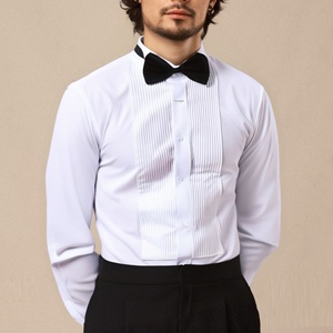 <span class=keywords><strong>Chemise</strong></span> habillée formelle <span class=keywords><strong>pour</strong></span> <span class=keywords><strong>homme</strong></span> à manches longues, <span class=keywords><strong>chemise</strong></span> française de haute qualité, couleur unie blanche, simple boutonnage, popeline, style européen américain - Product Image 1