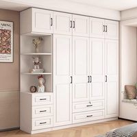 Vente directe usine – Grande armoire en bois pour chambre à coucher, meuble ouvert, armoire portable économique en MDF